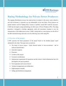 Rating Methodology for Private Power Producers