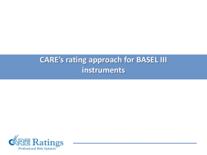 CARE’s rating approach for BASEL III instruments