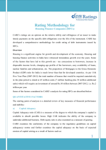 Rating Methodology for Housing Finance Companies (HFCs)