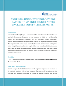 CARE’S RATING METHODOLOGY FOR RATING OF MARKET LINKED NOTES