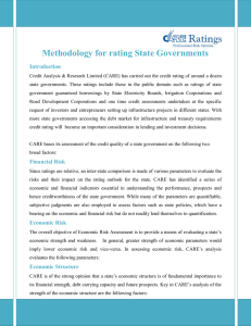 Methodology for rating State Governments Introduction