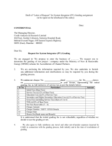 Draft of “Letter of Request” for System Integrator (PV) Grading... (to be typed on the letterhead of the entity)