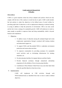 PREAMBLE CARE  as  a  good  corporate ... Credit Analysis &amp; Research Ltd.