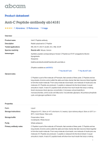 Anti-C Peptide antibody ab14181 Product datasheet 1 Abreviews 1 Image