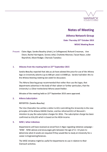 Notes of Meeting Athena Network Group
