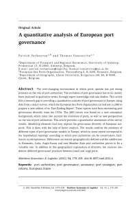 A quantitative  analysis  of European  port governance