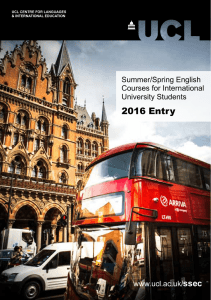 2016 Entry ssec Summer/Spring English Courses for International