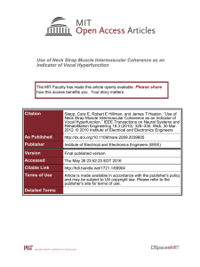 Use of Neck Strap Muscle Intermuscular Coherence as an Please share