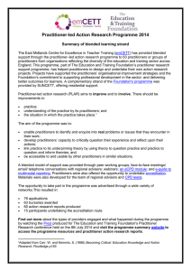 Practitioner-led Action Research Programme 2014 Summary of blended learning strand