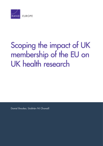 Scoping the impact of UK membership of the EU on EUROPE