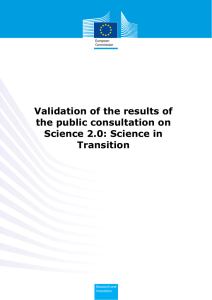 Validation of the results of the public consultation on Transition