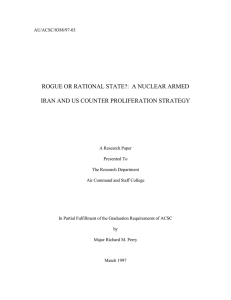 ROGUE OR RATIONAL STATE?:  A NUCLEAR ARMED