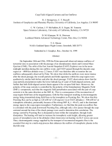 Cusp Field-Aligned Currents and Ion Outflows