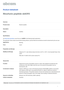 Neurturin peptide ab8393 Product datasheet Overview Product name