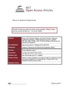 Reuse in Systems Engineering Please share