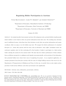 Regulating Bidder Participation in Auctions