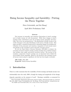 Rising Income Inequality and Instability–Putting the Pieces Together April 2014–Preliminary Daft