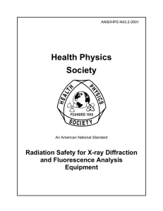 Health Physics Society Radiation Safety for X-ray Diffraction and Fluorescence Analysis