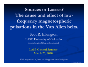 Sources or Losses? The cause and effect of low frequency magnetospheric