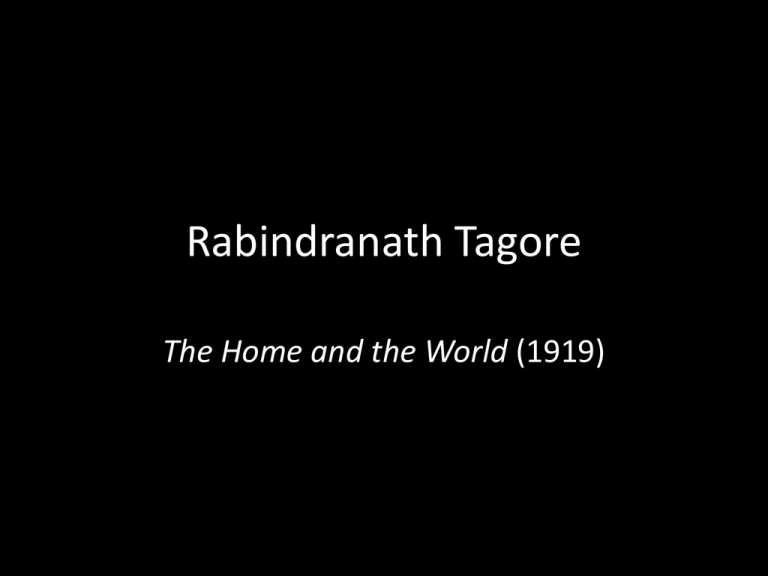 tagore home and the world