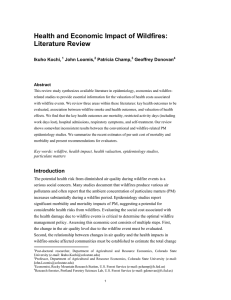Health and Economic Impact of Wildfires: Literature Review  Ikuho Kochi,