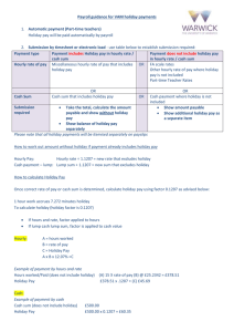 Payroll guidance for VAM holiday payments  Automatic payment (Part-time teachers)