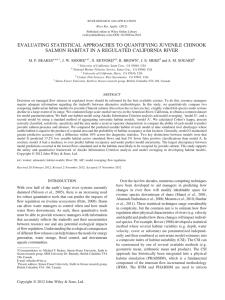 EVALUATING STATISTICAL APPROACHES TO QUANTIFYING JUVENILE CHINOOK