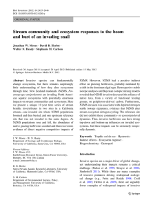 Stream community and ecosystem responses to the boom Jonathan W. Moore