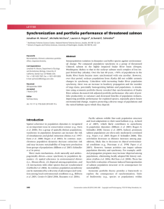 Synchronization and portfolio performance of threatened salmon Jonathan W. Moore