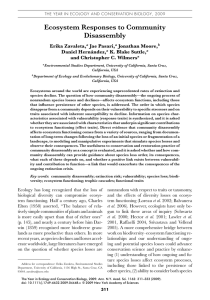 Ecosystem Responses to Community Disassembly