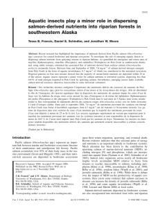 Aquatic insects play a minor role in dispersing southwestern Alaska