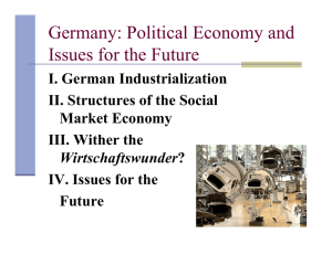 Germany: Political Economy and Issues for the Future