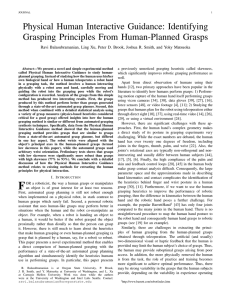 Physical Human Interactive Guidance: Identifying Grasping Principles From Human-Planned Grasps