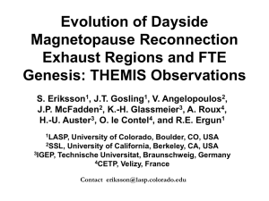 Evolution of Dayside Magnetopause Reconnection Exhaust Regions and FTE Genesis: THEMIS Observations