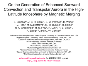 On the Generation of Enhanced Sunward Latitude Ionosphere by Magnetic Merging