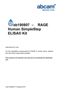 ab190807  –    RAGE Human SimpleStep ELISA® Kit