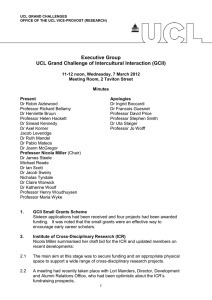 Executive Group UCL Grand Challenge of Intercultural Interaction (GCII)