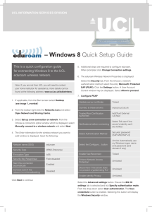 – Windows 8 Quick Setup Guide This is a quick configuration guide