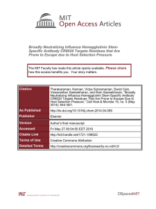 Broadly Neutralizing Influenza Hemagglutinin Stem-