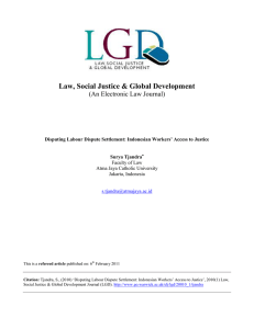 Law, Social Justice &amp; Global Development  (An Electronic Law Journal)