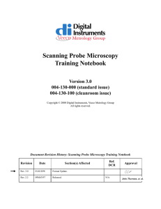 Scanning Probe Microscopy Training Notebook Version 3.0