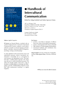 ■ Handbook of Intercultural Communication