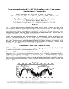 Geostationary Imaging FTS (GIFTS) Data Processing: Measurement Simulation and Compression