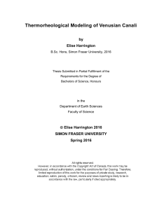 Thermorheological Modeling of Venusian Canali by Elise Harrington
