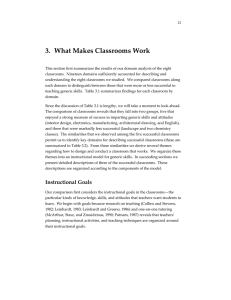 3. What Makes Classrooms Work