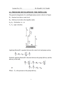 6.2. PRESSURE DEVELOPED BY THE IMPELLER: