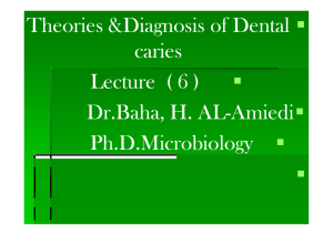  Theories &amp;Diagnosis of Dental caries Lecture (