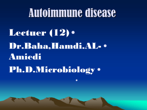 Autoimmune disease • Lectuer (12)