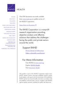 6 The RAND Corporation is a nonprofit om