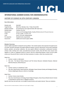 INTERNATIONAL SUMMER SCHOOL FOR UNDERGRADUATES Key Information